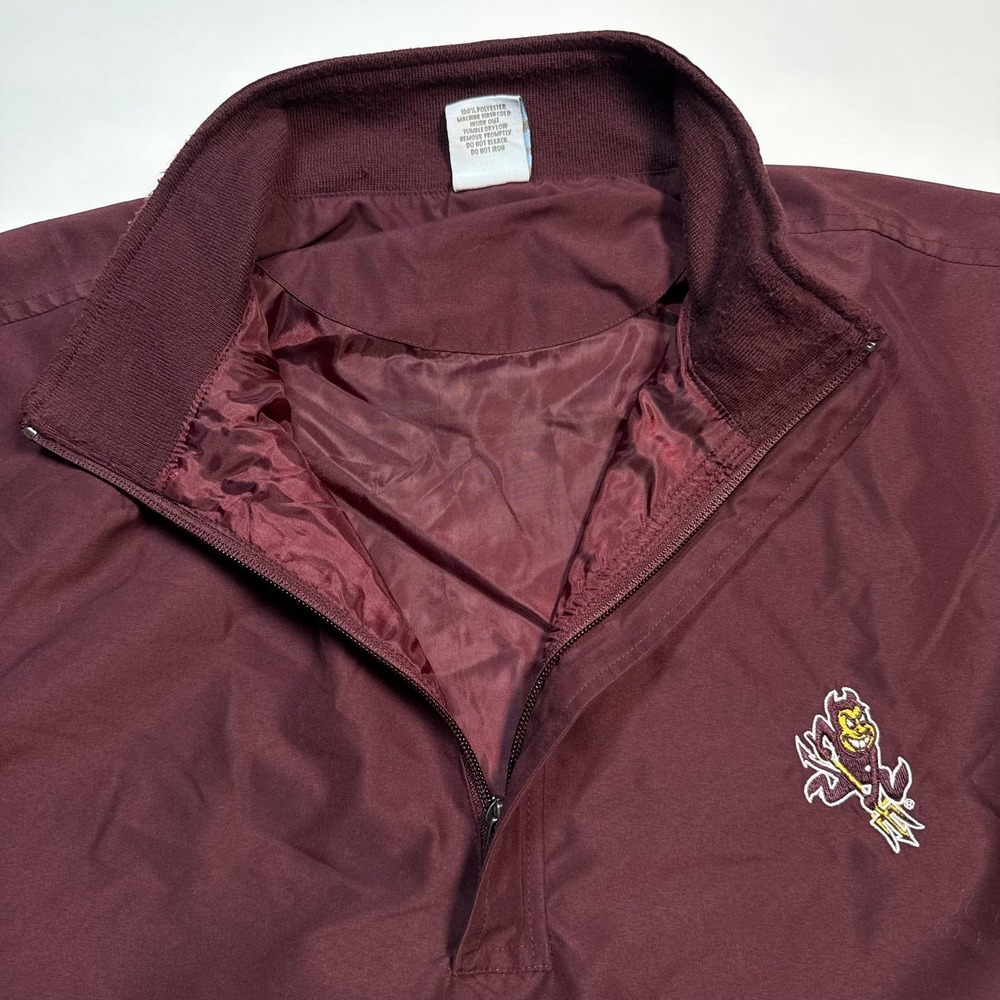 Arizona State Sun Devils Jacket Mens XL Red NCAA Football Campus Drive Pullover - Picture 4 of 8
